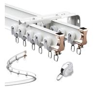 Flexible Curtain Track System for Room Dividers & Bay Windows Easy Installation with Accessories Adjustable Length Perfect for Home Décor & Space Optimization