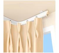 Flexible Curtain Track System Set Curved Ceiling Track For Curtains-Ceiling Or Wall Mount, Bendable Curtain Rail For Z/U/S Shape Bay Windows(White,8.8FT(270CM))