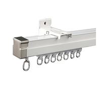 Flexible Curtain Track with Silent Rollers, Adjustable and Foldable Ceiling Mount for High-Resistance Spaces