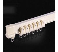 Flexible Curved Ceiling Curtain Track - Wall & Ceiling Mounted, Ideal for L/U Shape Bay Windows, Shower Curtains & Room Dividers - DIY White Rail for Custom Installations