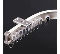 Flexible Curved Curtain Track for Bay Windows - Adjustable Aluminum Ceiling Rod Easy Install Fits All Window Shapes 6m/19.7ft Perfect for Curtains (Color: A-Ceiling)