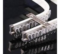 Flexible Curved Curtain Track for Bay Windows - Adjustable Aluminum Room Divider Rod Easy Install Fits All Window Shapes A-Ceiling Double 2m/6.6ft