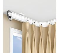 Flexible Curved Curtain Track for Bay Windows, Ceiling/Wall Mount, 2.7m Bending Drapery System, Perfect for RVs, Room Dividers, and Custom Window Treatments