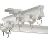 Flexible Curved Curtain Track System Heavy Duty Aluminum Ceiling Mount Room Divider Rails 9.8ft White Ideal for Custom Spaces Privacy Solutions Easy Installation