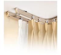 Flexible Curved Shower Curtain Rail - Bendable Aluminum Track for L/U Shape Bay Windows - Perfect for Privacy in Bathrooms & Living Rooms, Easy Installation, Design