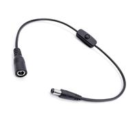 Flexible DC5521 Female to Male Extension Cord with Push Button Switches for Routers CCTV and Small Appliances Access Camera Power Cord