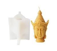 Flexible Decoration Abstract Buddhas Head Statue Craft Mold for and Soap Southeast Asian Buddhism Art