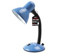 Flexible Desk Lamp with Bulb - Flexi Table Reading Lamp Adjustable Neck Metal Construction On/Off Switch & 1.5m Cable W/BS Approved Plug Mains Powered Desk Lamps | Perfect for Home & Office Use