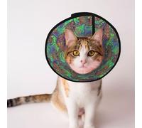 Flexible Dog Cones Trippy Mushroom Psychedelic Magic Art, Soft Dog Cone for Dogs After Surgery, Lightweight Alternative, Elizabethan Collar, Dogs Recovery Collar