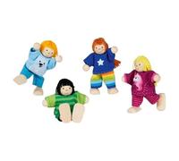 Goki 51499 Boys and Girls Gang Flexible Dolls Baby, multicoloured