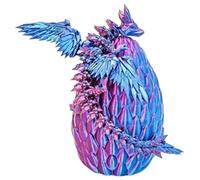 Flexible Dragon Ornament - 3D Filament Figurine, Poseable Ball-and-Socket Joints with Matching Shell, Collectable Fantasy Statue for Adult Fans, Interior Goods, Shimmering Desk Companion for Study