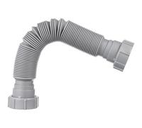 Flexible Drain Pipe Sink Drain Extension Tube with Dual Connectors | Plastic Corrugated Telescopic Hose, Gaskets Included, for Kitchen Sinks and P-trap Assemblies
