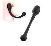 Flexible Dual-Headed Silicone Anal Trainer for Prostate & G-Spot Stimulation, Wearable Dildo for Couples & Solo Play (Small)