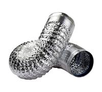 Flexible Duct 59" Long & 4" ID Aluminium Foil Vent Hose Anti-Flaming Multi-Purpose Duct Hose for Air Conditioner, Dryer, Range Hood Dryer Vent