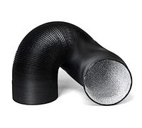 Flexible Ducting Hose, Aluminum with Clamps for Grow Tent Ventilation Heavy Duty Three Layer Protection PVC Helix Pipe 200mm Diameter 1.5M Length(200mm*6M)