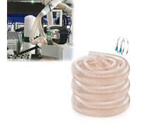 Flexible Dust Collection Hose 65mm x 5mTransparent PU with Steel Wire 1.2mm Thickness Ideal for Woodworking and Industrial Vacuum Systems