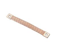 Flexible Earth Copper Braid Bond Straps - 200 x 25 x 3.5mm (5)
