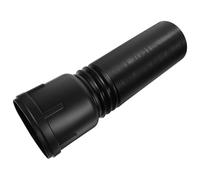 Flexible Extendable Downspout for Rain Gutter Drain Pipe | PP Plastic, Corrugated Multi Section Build, Angled Outlet, Black Finish, for Foundation Protection and Courtyard Use