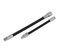 Sealey AK7341 Flexible Extension Adaptor Set 2Pc 1/4inSq X 150Mm & 3/8inSq X 200Mm