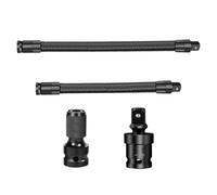 Flexible Extension Socket,1/2-inch Metal Portable Extender | 4-Piece Ratchet Spanners Connecting Rod | for Automotive Truck SUV Vehicle Sedan Pickup Home Repair
