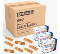 Flexible Fabric Bandages - Flex Fabric Adhesive Finger-Tip Knuckles and Thumb Bandages for Finger Care and to Protect Wounds from Infection - (5000 Count Bulk)