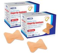 Flexible Fabric Plasters - Flex Fabric Adhesive Plasters Finger-Tip Plasters for Finger Care and to Protect Wounds from Infection - (200 Count)