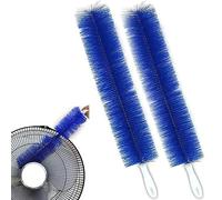 Flexible Fan Dusting Brush, Bendable Fan Cleaner Dust Brush, Cobweb & Corner Brush, Ceiling Standing Fan Guard Soft Cleaning Brush, Cleaning Fan Blades & Guard without Taking Apart (2-Pack, Blue)