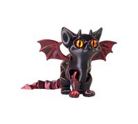Flexible Feline Statue - Moving Robotic Kitty | Biomorphic Desktop Decoration for Adults, Animalia for Study Room, Small 3D Printed Model for Bedroom, Gift for Friend, Play, Gear