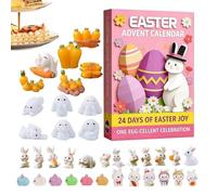 Flexible Festive Presentation: The Easter Countdown Calendar Shows Detailed Decoration Pieces Forming Captivating 3D Party Scenes, Delivers Visual Season Charm And Makes A Flexible Festive Prese