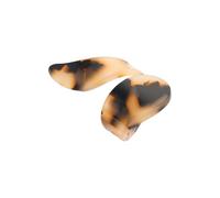 Flexible Fit Brown Leopard Pattern Acrylic Geometric Rings Lightweight Comfortable Statement Jewelry Accessory Acrylic Leopard Print Geometric Rings Wide Band