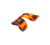 Flexible Fit Brown Leopard Pattern Acrylic Geometric Rings Lightweight Comfortable Statement Jewelry Accessory Acrylic Leopard Print Geometric Rings Wide Band