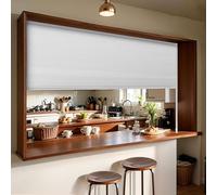 Flexible Folding Kitchen Serving Window White, Space Saving Invisible Cellular Pass Through Door - Indoors & Outdoor No Drilling Retractable Gate(40x75cm/16x30in)