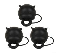 Flexible Food-Safe Silicone Cow Lid for Beverage Containers with Rotating Spout and Consistent Sealing (Is black)
