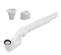 Flexible Freestanding Tub Drain Kit, Low-Profile Bathtub Drain Kit G1-1/2" Flexible P-Trap 32Mm Outlet Slip-Joint Connections For Freestanding Bathtubs