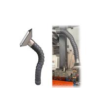 Flexible Fume Extraction Arm, 360° Bendable Plastic Air Duct, Multi-Joint Suction Tube for Workshop Soldering & Grinding(Gray,110mmx120cm)