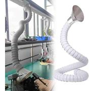 Flexible Fume Extractor Arm with Capture Hood, 360° Flexible Suction Duct with Adjustable Flow Control Valve, Multi-Size Options, Articulated Dust Removal Hose(Id160mm/6.3inch,L1.5m/4.9ft)