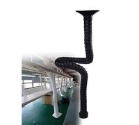 Flexible Fume Extractor Arm with Capture Hood, Articulated Dust Removal Hose for Welding, Workshop, Labs & Industrial Ventilation(Black,50 Tubes x L 100cm)