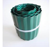 Flexible Galvanized Metal Garden Edging Border - 15cm High, Easy to Install, Durable Grass Edges for Flower Beds & Lawn Mowing (Green, 15cm x)