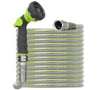Flexible Garden Hose 100 FT - Heavy Duty Non-Expandable 100FT Outdoor Water Hose Pipe, 1/2" x 100Feet, 3/4" Solid Swivel Fittings, 100 Feet, Kink and Leak Proof