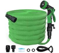 Flexible Garden Hose 75ft, Lightweight Water Hose with 10Function Spray, Portable Water Pipe Leak-Proof Kink Free Non-Shrinking Drinking Water Safe Hose Durable for Car Wash Patio Yard House Camping
