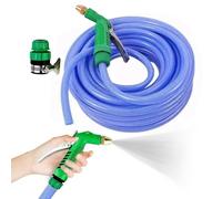 Flexible Garden Hose - Lightweight Yard Water Hose, Non Kinking Outdoor Water Pipe | Compact Garden Hose with Spray Nozzle, Car Wash Hose Set, Extension Tube for Rv Cleaning and Flower Watering