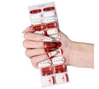 Flexible Gel Nails Stickers Instantly Curing Technology Holiday Party Manicure Designs Without Lamp No Gel Nail Stickers Christmas