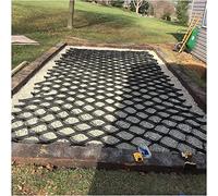 Flexible Geogrid for Landscaping, 5x10m Honeycomb HDPE Ground Grid for Steep Hills, Permeable Stabilizing Geocells for Small Stone Projects, Durable & Eco-Friendly