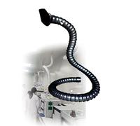 Flexible Gooseneck Fume Extractor Arm, Industrial Smoke Suction Hood - 360° Bendable & Positionable, Dust Collection Hood for Workshop Welding(Black,3" x 59.1")