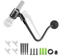 Flexible Gooseneck Mic Stand Holder Microphone Arm Stand with Mounting Base for Table Walls Podium Podcasting Streaming Radio Broadcast Studio
