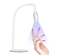 Flexible Gooseneck UV Nail Lamp - 5W Mini Flash Cure LED Nail Lamp - Home Salon Manicure Curing Lamp - Spot Size Adjustment, with Foot Pedal Switch, Spot Size Adjustment