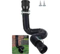 Flexible Gutter Downpipe Extension, Compatible with 80/100 mm Downpipes, PE Material, Adjustable 47-150 cm, for Rainwater Drainage, 1 Piece