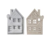 Flexible Halloween Themed Silicone Mold Handmade Halloween House Shaped Silicone Mold for Creative Ornament Projects Creative Gift Making