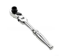 Flexible Head 1/4 Drive Ratchet Wrench With 72 Teeth For Smooth Operation In Tight Corners Compact Size Silver Black Finish Lightweight For Long Use(Silver)
