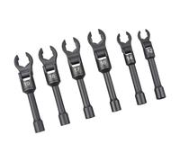 Flexible Head Alloy Steel Open End Wrench Set 6pc 12mm-19mm for Mechanical & Pipe Repair Projects Swivels Head Wrench Set